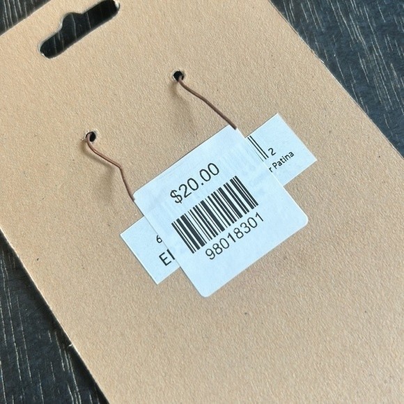 Copper Patina Earrings - Coral Waves NWT! - Picture 3 of 3